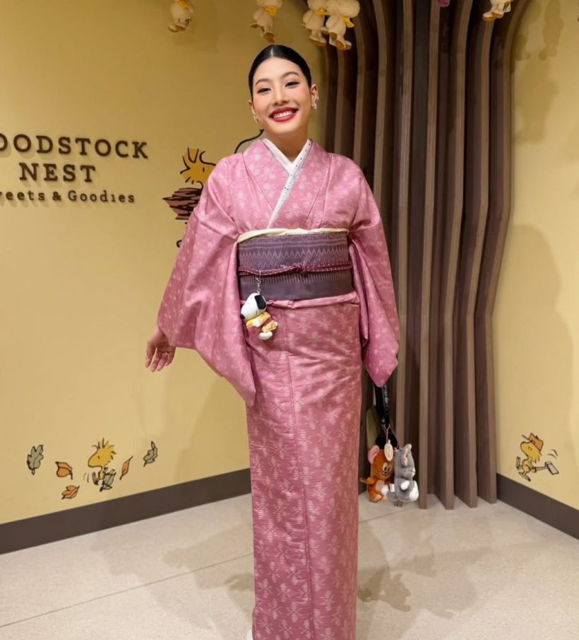 ทรงพระสิริโฉม เจ้าฟ้าสิริวัณ ในฉลองพระองค์กิโมโนผ้าไหมไทย