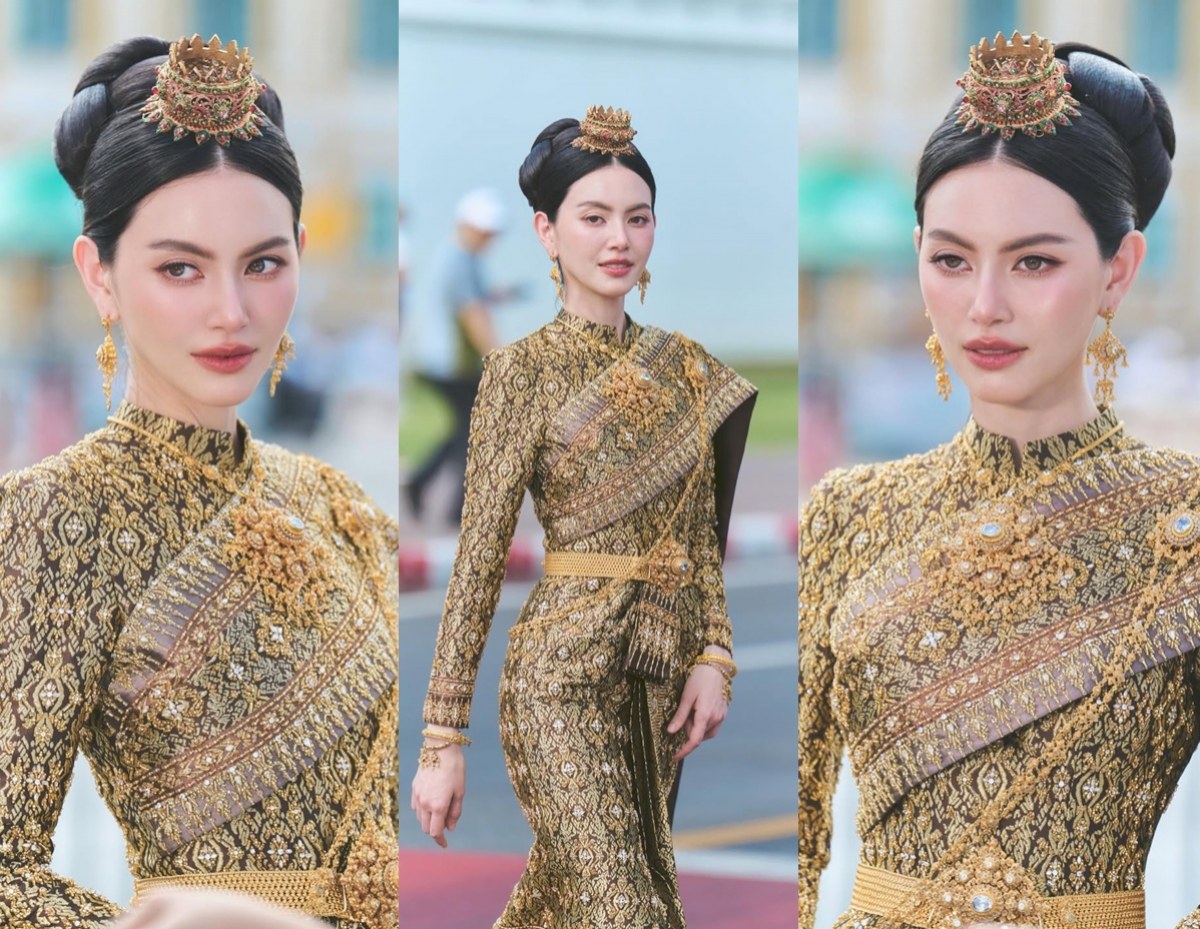 ซูมดีเทลชุดไทยศิวาลัย ใหม่ ดาวิกา ใส่ประกาศศักดาทั่วกรุง