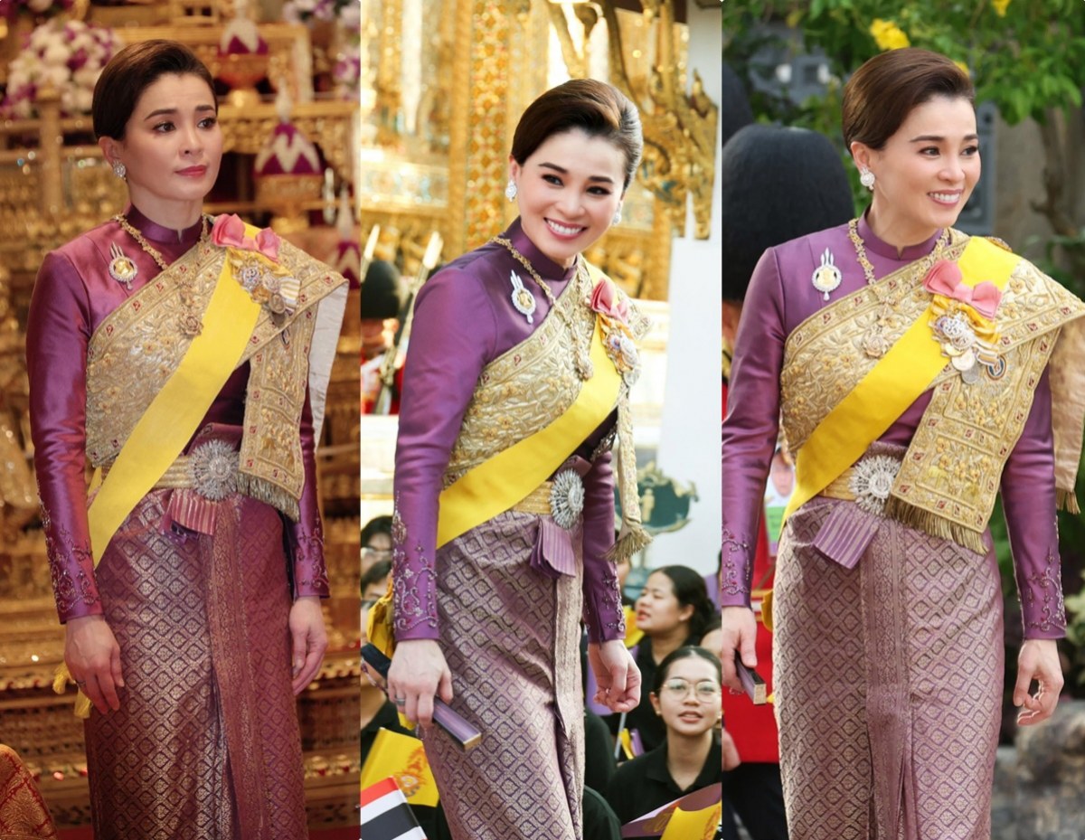 พระสิริโฉมเปล่งประกาย! พระราชินี ทรงสง่างามในพระราชพิธีมหามงคล