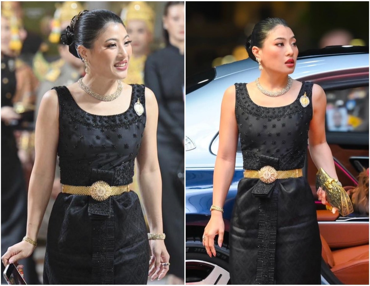 ทรงพระสิริโฉม เจ้าฟ้าสิริวัณณวรีฯ ฉลองชุดไทยทอดพระเนตรโขน