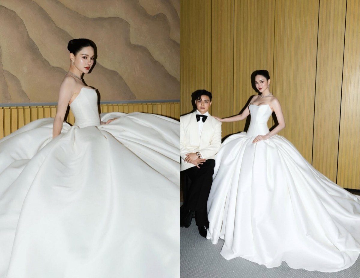 ส่องลุคเจ้าสาวป้ายแดง กวาง วรรณปิยะ เรียบหรูราวเจ้าหญิง