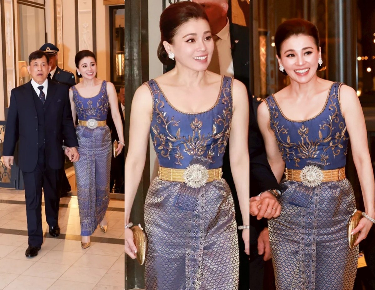 ทรงพระสิริโฉม พระราชินี ในชุดไทยดุสิตสีม่วง ตราตรึงใจทั่วโลก