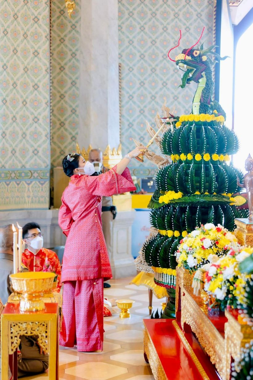 งดงาม เจ้าฟ้าสิริวัณณวรีฯ ฉลองพระองค์ผ้าไหมไทย ในเทศกาลตรุษจีน