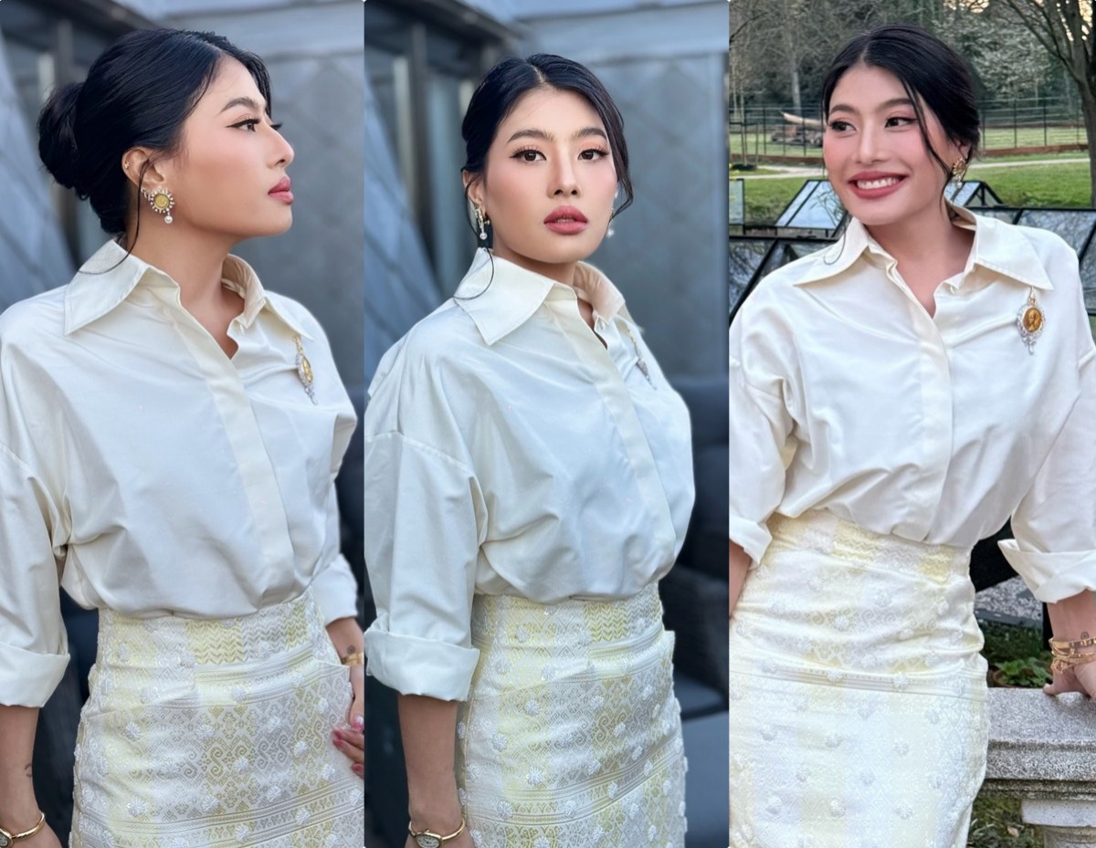 โก้หรูมีคลาส! เจ้าฟ้าสิริวัณณวรีฯ ฉลองพระองค์ผ้าไทย ดีเทลปักมือสุดประณีต