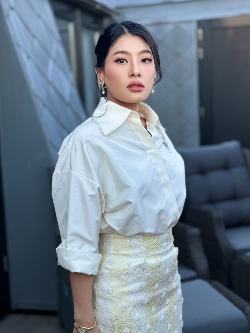 โก้หรูมีคลาส! เจ้าฟ้าสิริวัณณวรีฯ ฉลองพระองค์ผ้าไทย ดีเทลปักมือสุดประณีต