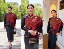 เจ้าฟ้าสิริวัณณวรี ทรงฉลองพระองค์แบบชาวภูไท ทรงพระภูษาลายขิต