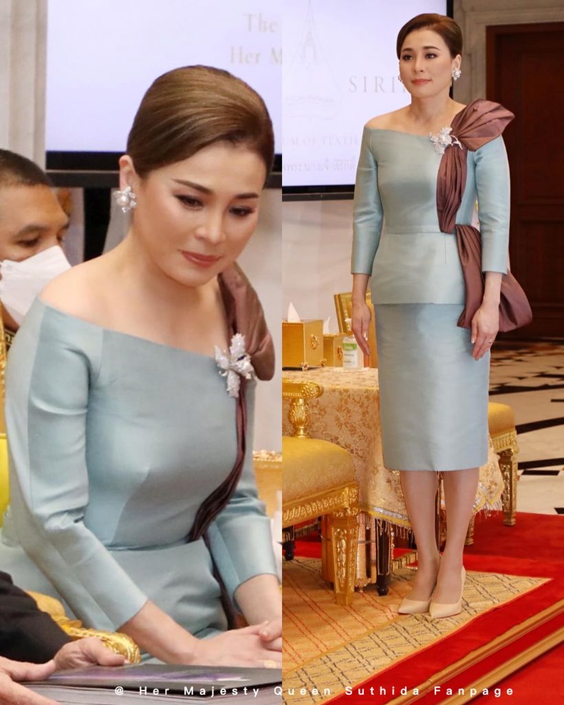  พระราชินีฉลองพระองค์ชุดผ้าไหม ทรงฉลองพระบาทSIRIVANNAVARI