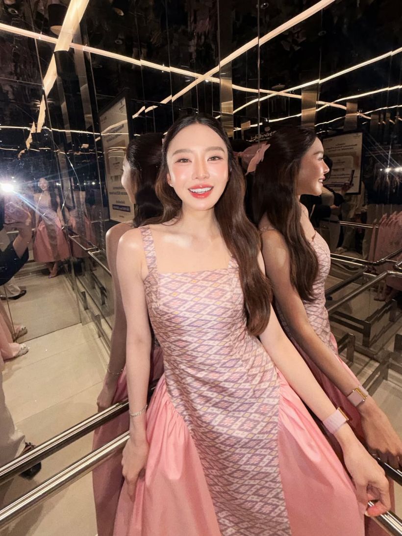 มายด์ ณภศศิ โชว์สกิลดีไซเนอร์ นี่คือชุดผ้าไทยดีไซน์เอง